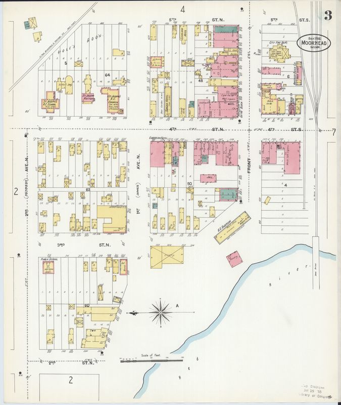 Page 3 of 1906 Moorhead fire insurance map.