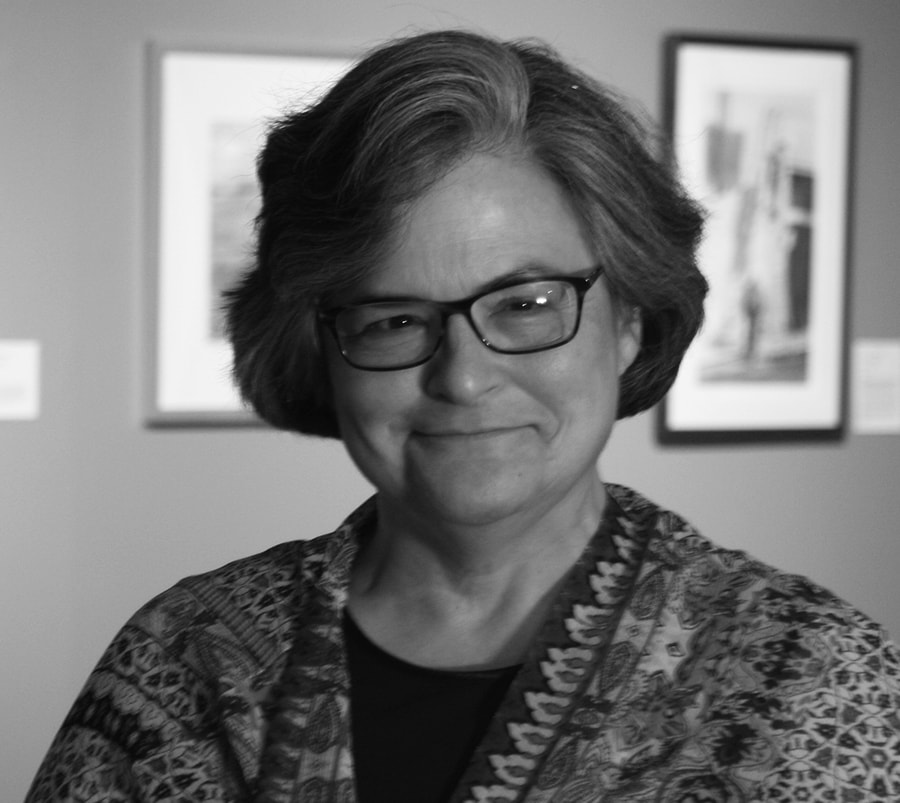 Image: a grayscale photograph of HCSCC executive director Maureen Kelly Jonason.