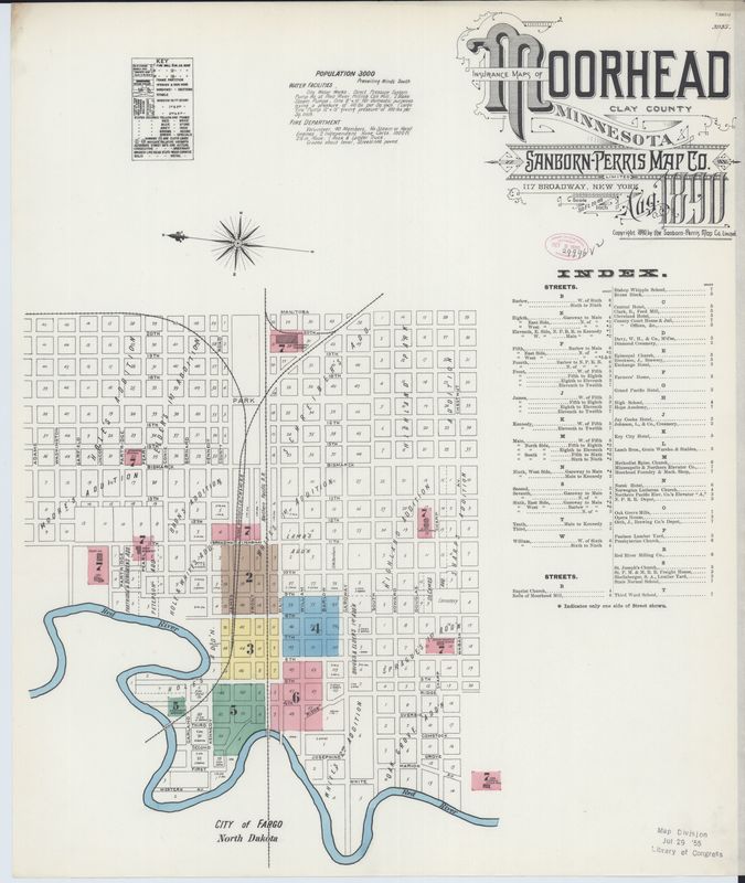 Page 1 of 1890 Fire Insurance Map of Moorhead