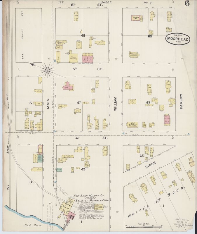 Page 6 1890 Moorhead Fire Insurance Map