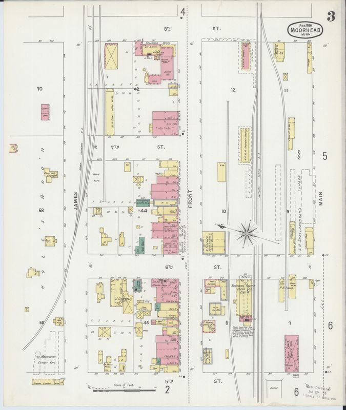 Page 3 1890 Moorhead Fire Insurance Map