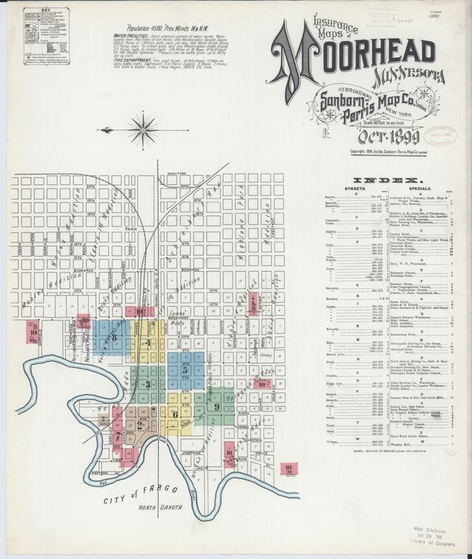 Page 1 of 1899 Moorhead Fire Insurance Map