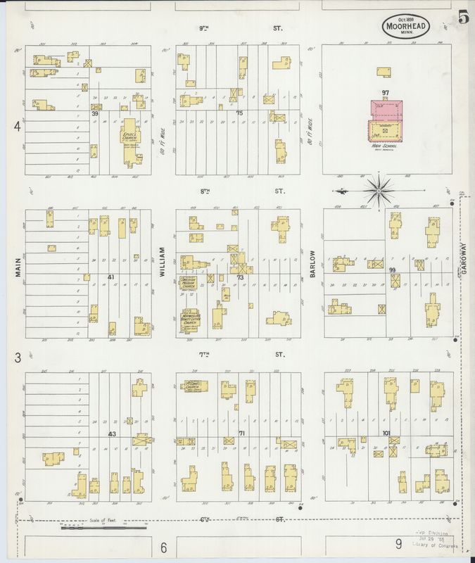Page 5 of 1899 Moorhead fire insurance map.