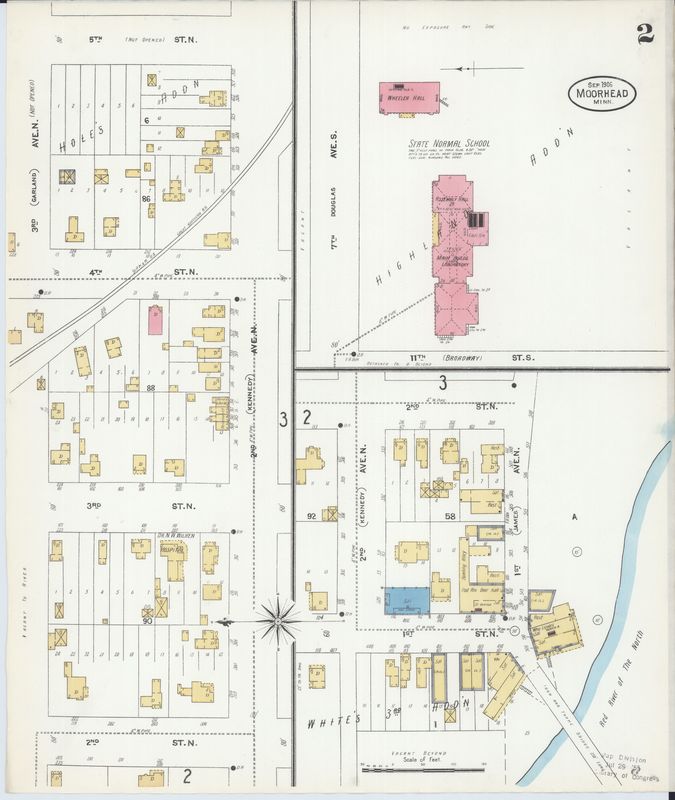 Page 2 of 1906 Moorhead fire insurance map.