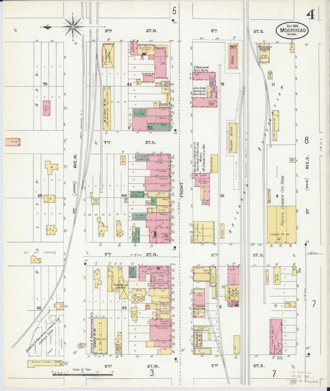 Page 4 of 1906 Moorhead fire insurance map.