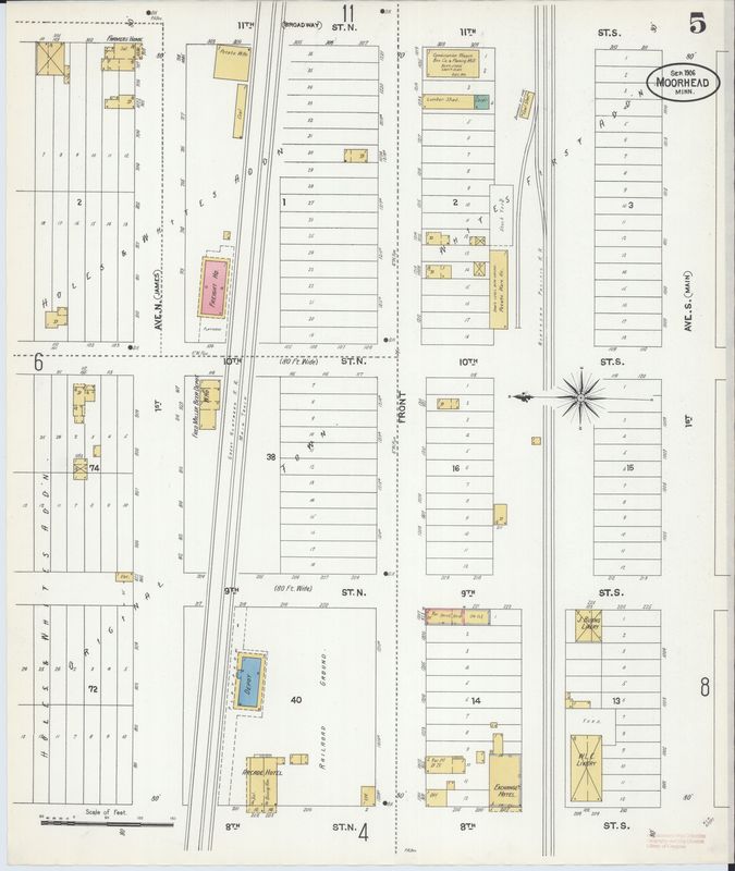 Page 5 of 1906 Moorhead fire insurance map.