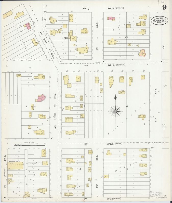 Page 9 of 1906 Moorhead fire insurance map.