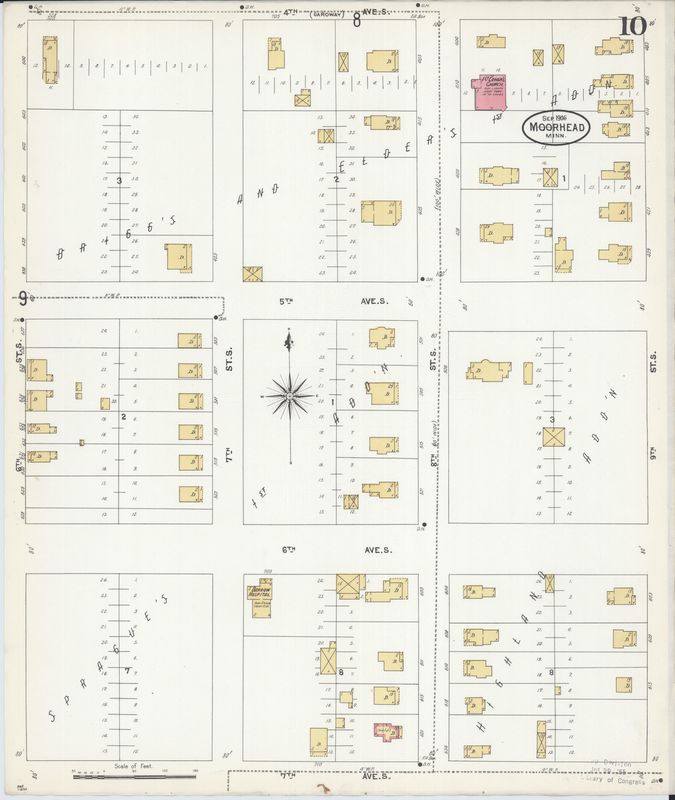 Page 10 of 1906 Moorhead fire insurance map.