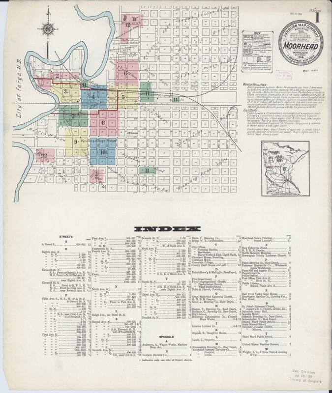 Page 1 - Fire Insurance Maps - Moorhead - 1914