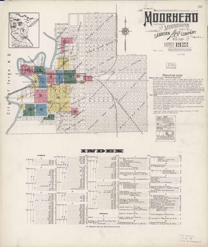 Page 1 - Fire Insurance Maps - Moorhead - 1922 