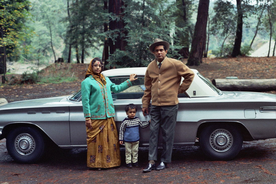 Image: an Indian American family poses for a photo in Samuel P. Taylor State Park, circa 1970.